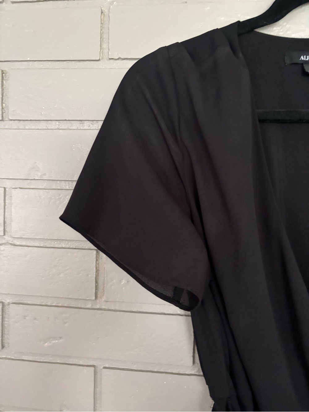 Alfani Black Wrap-Style Midi Dress - Picture 5 of 7